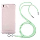 For iPhone SE 2022 / SE 2020 / 8 / 7 Lanyard Transparent TPU Phone Case(Green) - 1