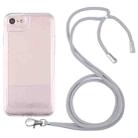For iPhone SE 2022 / SE 2020 / 8 / 7 Lanyard Transparent TPU Phone Case(Grey) - 1