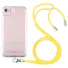 For iPhone SE 2022 / SE 2020 / 8 / 7 Lanyard Transparent TPU Phone Case(Yellow) - 1