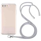 Lanyard Transparent TPU Phone Case For iPhone 7 Plus / 8 Plus(Grey) - 1