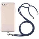 Lanyard Transparent TPU Phone Case For iPhone 7 Plus / 8 Plus(Navy Blue) - 1