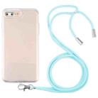 Lanyard Transparent TPU Phone Case For iPhone 7 Plus / 8 Plus(Sky Blue) - 1