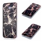 For Galaxy J4+ Plating Marble Pattern Soft TPU Protective Case(Black Gold) - 1