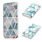 For Galaxy J6+ Plating Marble Pattern Soft TPU Protective Case(Green White) - 1