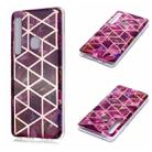 For Galaxy A9 (2018) / A9s Plating Marble Pattern Soft TPU Protective Case(Purple) - 1