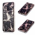 For Galaxy A8 (2018) Plating Marble Pattern Soft TPU Protective Case(Black Gold) - 1
