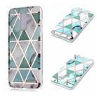 For Galaxy A6+ (2018) Plating Marble Pattern Soft TPU Protective Case(Green White) - 1