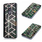 For Galaxy S9 Plating Marble Pattern Soft TPU Protective Case(Green) - 1