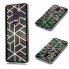 For Galaxy S9+ Plating Marble Pattern Soft TPU Protective Case(Green) - 1