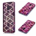 For Galaxy S9+ Plating Marble Pattern Soft TPU Protective Case(Purple) - 1