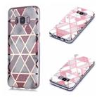 For Galaxy S8 Plating Marble Pattern Soft TPU Protective Case(Pink) - 1