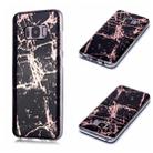 For Galaxy S8+ Plating Marble Pattern Soft TPU Protective Case(Black Gold) - 1