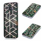 For Galaxy S7 edge Plating Marble Pattern Soft TPU Protective Case(Green) - 1