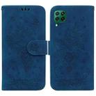For Huawei P40 Lite / nova 6 SE / nova 7i Butterfly Rose Embossed Leather Phone Case(Blue) - 1