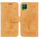 For Huawei P40 Lite / nova 6 SE / nova 7i Butterfly Rose Embossed Leather Phone Case(Yellow) - 1