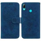 For Huawei P Smart 2019 / Honor 10 Lite Butterfly Rose Embossed Leather Phone Case(Blue) - 1