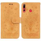 For Huawei P Smart+ 2019 / Enjoy 9s Butterfly Rose Embossed Leather Phone Case(Yellow) - 1