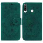 For Huawei P30 Lite / nova 4e Butterfly Rose Embossed Leather Phone Case(Green) - 1