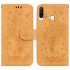 For Huawei P30 Lite / nova 4e Butterfly Rose Embossed Leather Phone Case(Yellow) - 1