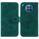 For Huawei nova 5i / Honor 50 Lite Butterfly Rose Embossed Leather Phone Case(Green) - 1