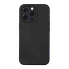 For iPhone 14 Pro Liquid Silicone Phone Case (Black) - 1