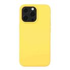 For iPhone 14 Pro Liquid Silicone Phone Case (Yellow) - 1