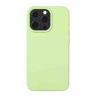 For iPhone 14 Pro Liquid Silicone Phone Case (Matcha Green) - 1