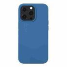 For iPhone 14 Pro Liquid Silicone Phone Case (Blue) - 1