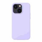 For iPhone 14 Plus Liquid Silicone Phone Case  (Purple) - 1