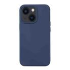 For iPhone 14 Plus Liquid Silicone Phone Case  (Midnight Blue) - 1