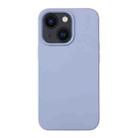 For iPhone 14 Plus Liquid Silicone Phone Case  (Lavender Grey) - 1