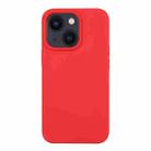 For iPhone 14 Plus Liquid Silicone Phone Case  (Carmine Red) - 1