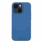 For iPhone 14 Plus Liquid Silicone Phone Case  (Blue) - 1