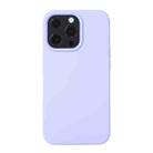 For iPhone 14 Pro Max Liquid Silicone Phone Case (Purple) - 1
