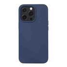 For iPhone 14 Pro Max Liquid Silicone Phone Case (Midnight Blue) - 1