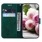 For iPhone SE 2022 / SE 2020 / 8 / 7 Butterfly Rose Embossed Leather Phone Case(Green) - 4