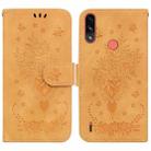 For Motorola Moto E7 Power / E7i Power Butterfly Rose Embossed Leather Phone Case(Yellow) - 1