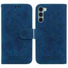 For Motorola Moto G200 5G / Edge S30 Butterfly Rose Embossed Leather Phone Case(Blue) - 1