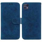 For Motorola Moto G50 5G Butterfly Rose Embossed Leather Phone Case(Blue) - 1