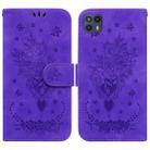 For Motorola Moto G50 5G Butterfly Rose Embossed Leather Phone Case(Purple) - 1