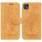 For Motorola Moto G50 5G Butterfly Rose Embossed Leather Phone Case(Yellow) - 1