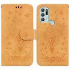 For Motorola Moto G60S Butterfly Rose Embossed Leather Phone Case(Yellow) - 1