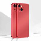 Ultra Thin Electroplated Frosted TPU Phone Case For iPhone 13(Red) - 1