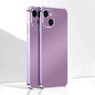 Ultra Thin Electroplated Frosted TPU Phone Case For iPhone 13(Purple) - 1