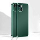 Ultra Thin Electroplated Frosted TPU Phone Case For iPhone 13(Dark Green) - 1