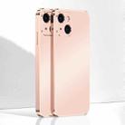 Ultra Thin Electroplated Frosted TPU Phone Case For iPhone 13(Pink) - 1