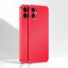 Ultra Thin Electroplated Frosted TPU Phone Case For iPhone 12(Red) - 1