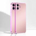 Ultra Thin Electroplated Frosted TPU Phone Case For iPhone 12 mini(Pink) - 1