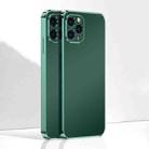 Ultra Thin Electroplated Frosted TPU Phone Case For iPhone 12 Pro Max(Dark Green) - 1