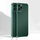 Ultra Thin Electroplated Frosted TPU Phone Case For iPhone 11 Pro Max(Dark Green) - 1